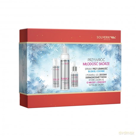 SOLVERX Zestaw prezentowy Przywróć Młodość Skórze Serum pod oczy + Pianka + Serum odmładzające