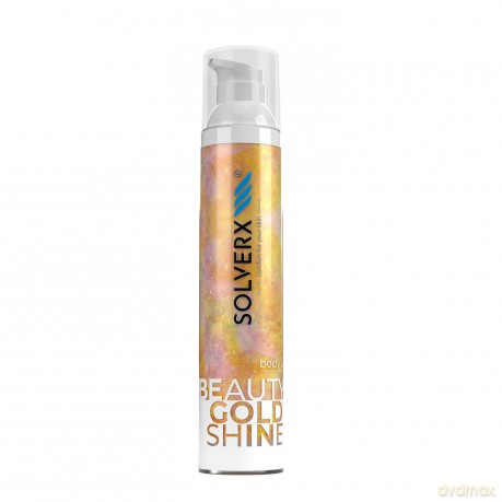 SOLVREX Beauty Gold Shine Olejek w żelu do twarzy i ciała z drobinkami złota 100 ml