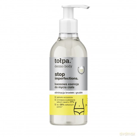 TOŁPA Dermo Body Stop Imperfections Kwasowa Esencja do mycia ciała - eliminacja krostek i grudek 300 ml