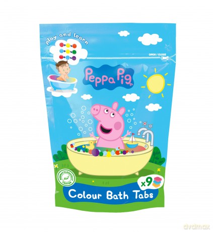 KIDS Świnka Peppa Pastylki koloryzujące do kąpieli 9 x 16g