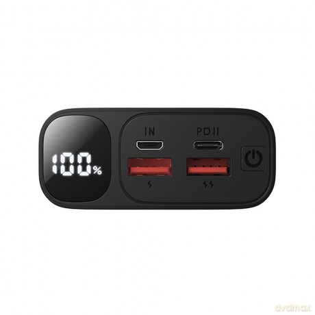 BWOO Power bank 22,5W, 20000 mAh z wyświetlaczem LCD, czarny