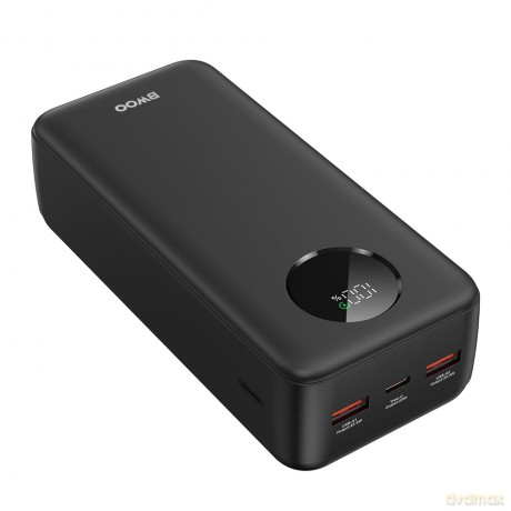 BWOO Power bank 22,5W, 30000 mAh z wyświetlaczem LCD, czarny