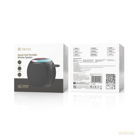 Devia głośnik Bluetooth Lite1 czarny