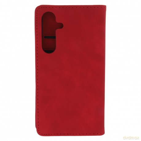 Etui Smart Suede do Samsung Galaxy S25 czerwone