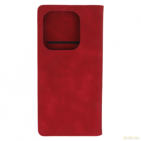 Etui Smart Suede do Xiaomi Redmi Note 14 5G (Global) czerwone