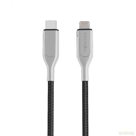 Forever Core kabel MFI PD Ultra Fast USB-C - Lightning 1,5 m 2,4A czarny