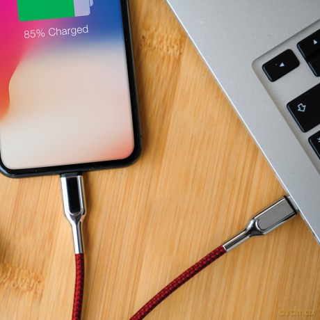 Forever Core kabel MFI PD Ultra Fast USB-C - Lightning 1,5 m 2,4A czerwony
