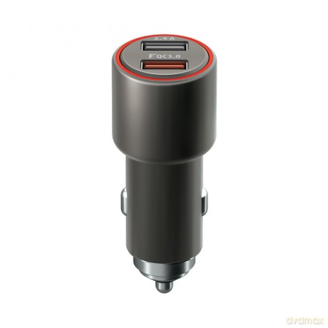 Forever Core ładowarka samochodowa QC 3.0 2x USB 2,4A 30W szara