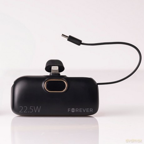 Forever mini power bank MTB-100 22.5W 5000 mAh Lightning czarny