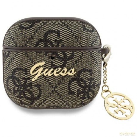 Guess nakładka do AirPods 4 4G Charm Collection Brązowa