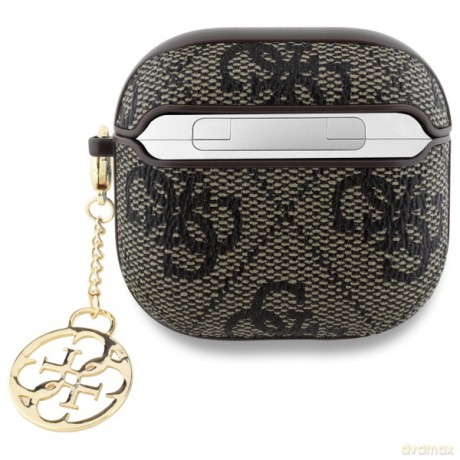 Guess nakładka do AirPods 4 4G Charm Collection Brązowa