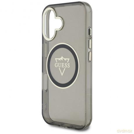 Guess nakładka Hardcase MagSafe IML Metal Mountain Logo do iPhone 16 6,1"; Czarna