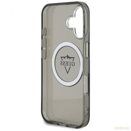 Guess nakładka Hardcase MagSafe IML Metal Mountain Logo do iPhone 16 6,1"; Czarna