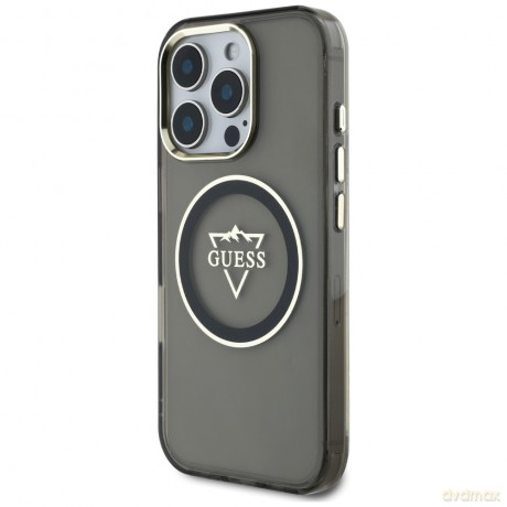 Guess nakładka Hardcase MagSafe IML Metal Mountain Logo do iPhone 16 Pro Max 6,9"; Czarna