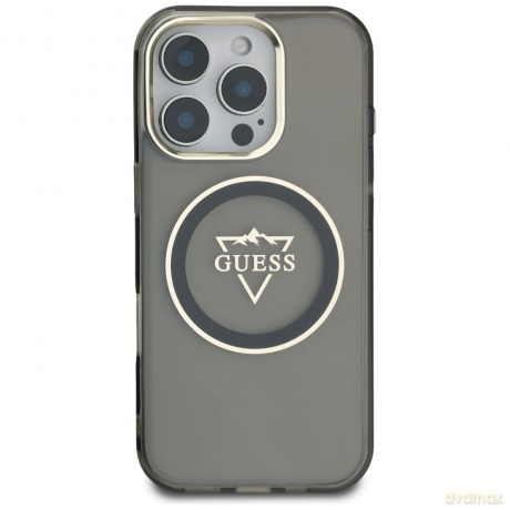 Guess nakładka Hardcase MagSafe IML Metal Mountain Logo do iPhone 16 Pro Max 6,9"; Czarna