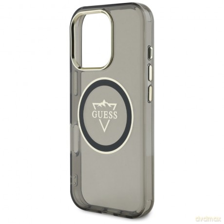 Guess nakładka Hardcase MagSafe IML Metal Mountain Logo do iPhone 16 Pro Max 6,9"; Czarna