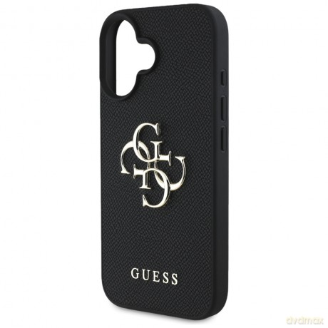 Guess nakładka Hardcase PU Grained Big 4G and Classic Logo do iPhone 16 6,1"; Czarna
