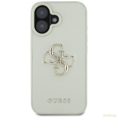 Guess nakładka Hardcase PU Grained Big 4G and Classic Logo do iPhone 16 6,1"; Zielona