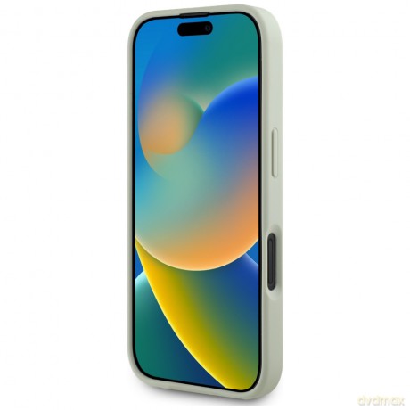 Guess nakładka Hardcase PU Grained Big 4G and Classic Logo do iPhone 16 6,1"; Zielona