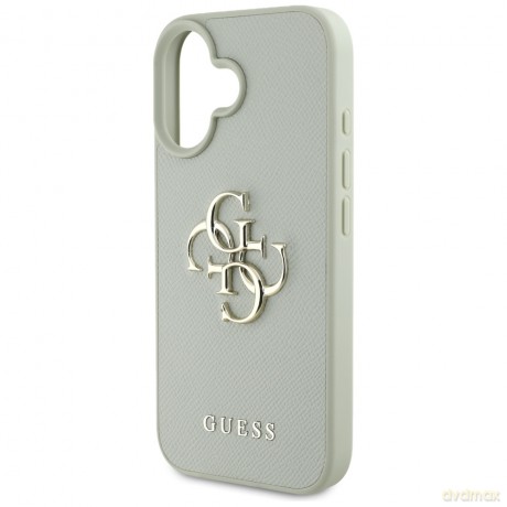 Guess nakładka Hardcase PU Grained Big 4G and Classic Logo do iPhone 16 6,1"; Zielona