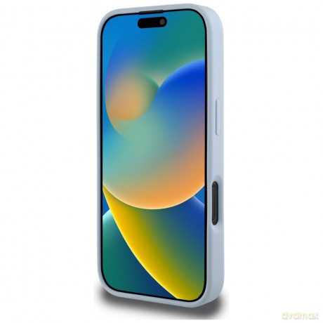Guess nakładka Hardcase PU Grained Big 4G and Classic Logo do iPhone 16 Pro 6,3"; Niebieska
