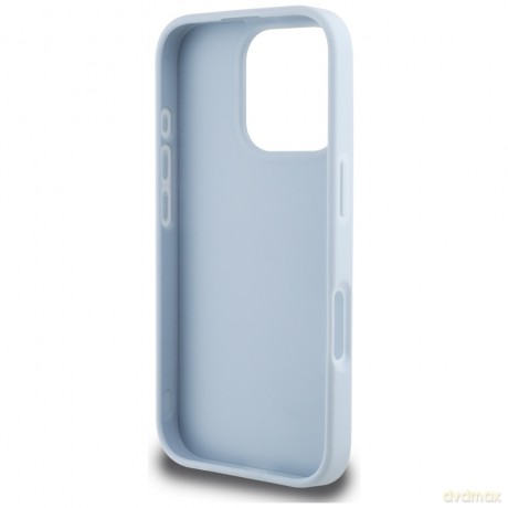 Guess nakładka Hardcase PU Grained Big 4G and Classic Logo do iPhone 16 Pro 6,3"; Niebieska