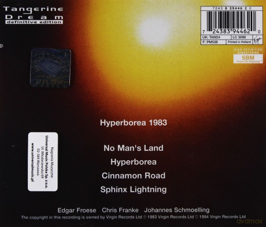 Tangerine Dream: Hyperborea [CD]