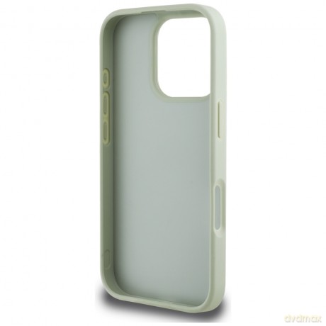 Guess nakładka Hardcase PU Grained Big 4G and Classic Logo do iPhone 16 Pro 6,3"; Zielona