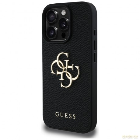 Guess nakładka Hardcase PU Grained Big 4G and Classic Logo do iPhone 16 Pro Max 6,9"; Czarna