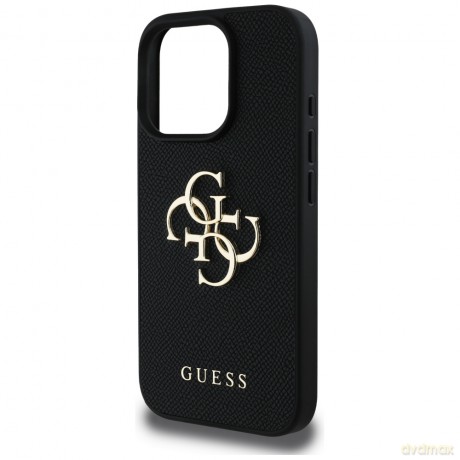 Guess nakładka Hardcase PU Grained Big 4G and Classic Logo do iPhone 16 Pro Max 6,9"; Czarna