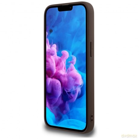 Guess Nakładka HC 4G PU Big Logo do iPhone 16e Brązowa