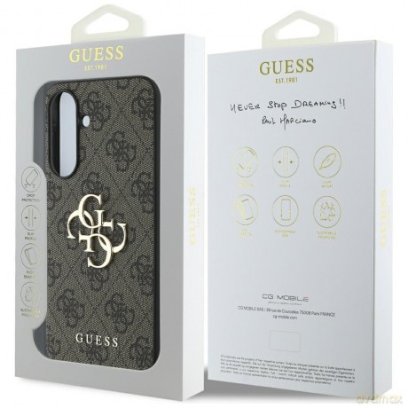 Guess Nakładka HC 4G PU Big Logo do Samsung Galaxy A56 Brązowa
