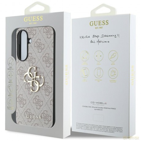 Guess Nakładka HC 4G PU Big Logo do Samsung Galaxy A56 Różowa