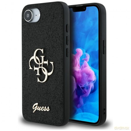 Guess Nakładka HC Fixed Glitter Big 4G do iPhone 16e Czarna