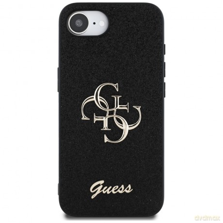 Guess Nakładka HC Fixed Glitter Big 4G do iPhone 16e Czarna
