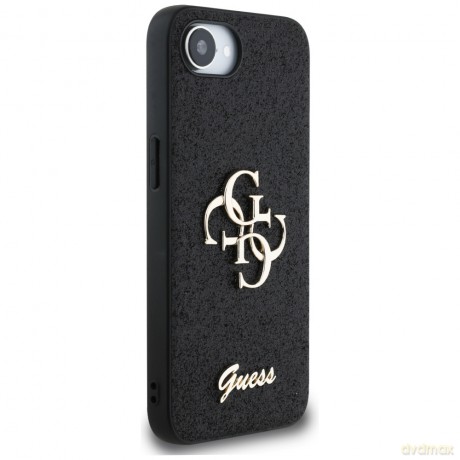 Guess Nakładka HC Fixed Glitter Big 4G do iPhone 16e Czarna