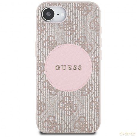 Guess Nakładka HC MagSafe PU 4G Circle with Classic Logo do iPhone 16e Różowa