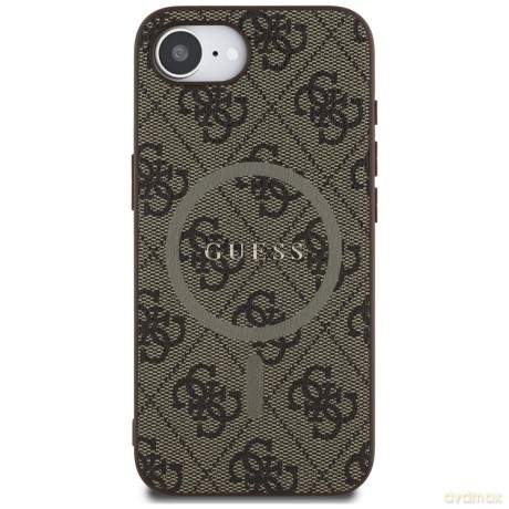 Guess Nakładka HC MagSafe PU 4G Ring Classic Logo do iPhone 16e Brązowa
