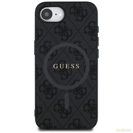 Guess Nakładka HC MagSafe PU 4G Ring Classic Logo do iPhone 16e Czarna