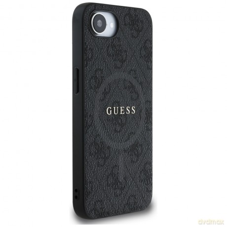 Guess Nakładka HC MagSafe PU 4G Ring Classic Logo do iPhone 16e Czarna