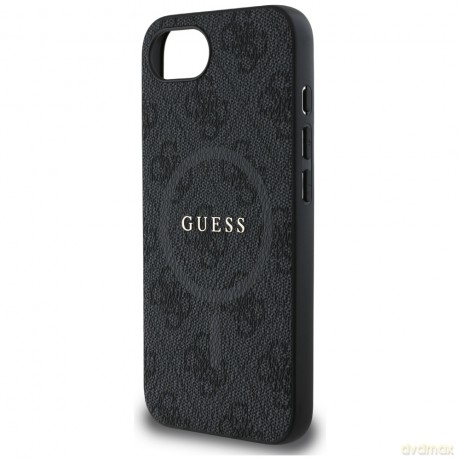Guess Nakładka HC MagSafe PU 4G Ring Classic Logo do iPhone 16e Czarna