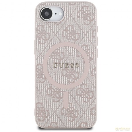 Guess Nakładka HC MagSafe PU 4G Ring Classic Logo do iPhone 16e Różowa