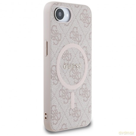 Guess Nakładka HC MagSafe PU 4G Ring Classic Logo do iPhone 16e Różowa