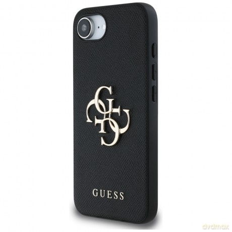 Guess Nakładka HC PU Grained Big 4G and Classic Logo do iPhone 16e Czarna