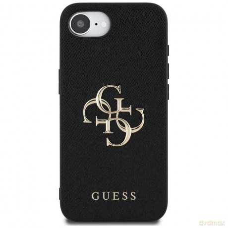 Guess Nakładka HC PU Grained Big 4G and Classic Logo do iPhone 16e Czarna