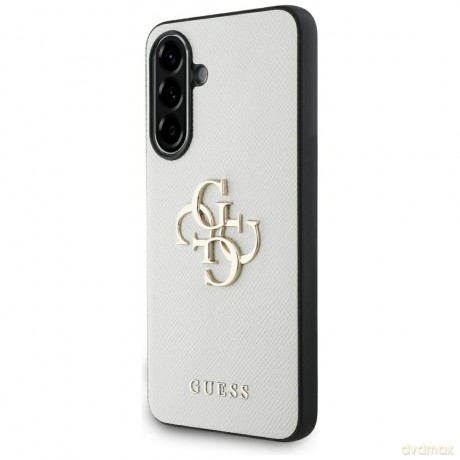 Guess Nakładka HC PU Grained Big 4G and Classic Logo do Samsung Galaxy A56 Beżowa