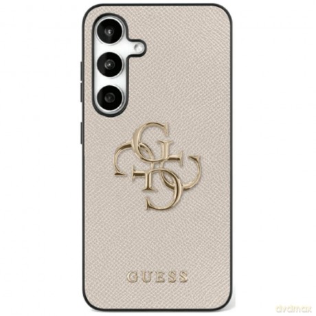 Guess nakładka HC PU Grained Big 4G and Classic Logo do Samsung Galaxy S25 Ultra beżowa