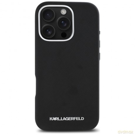 Karl Lagerfeld nakładka Hardcase MagSafe FW Saffiano Metal Logo do iPhone 16 Pro Max 6,9"; Czarna