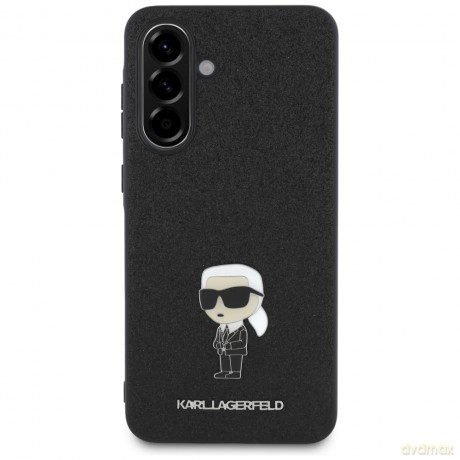 Karl Lagerfeld Nakładka HC Ikonik Fixed Glitter Ikonik Logo Metal Pin do Samsung Galaxy A36 Czarna