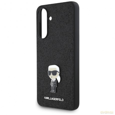 Karl Lagerfeld Nakładka HC Ikonik Fixed Glitter Ikonik Logo Metal Pin do Samsung Galaxy A36 Czarna